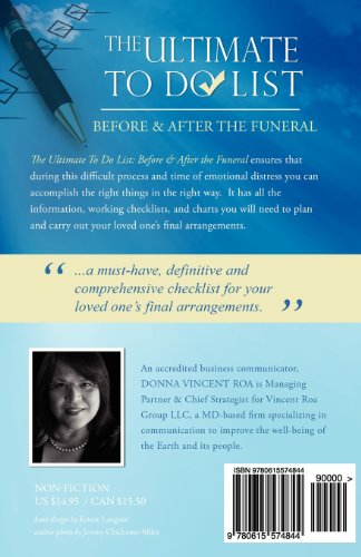 The Ultimate To Do List When Your Loved One Dies: Before & After the Funeral,Used