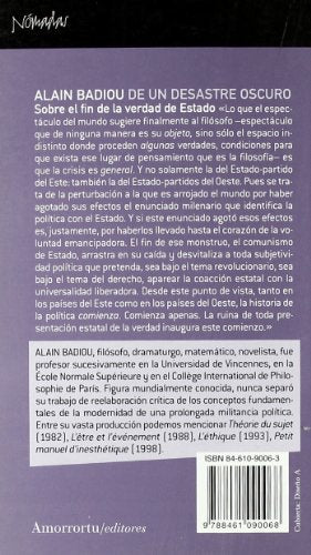 De un desastre oscuro: Sobre el fin de la verdad de Estado,Used