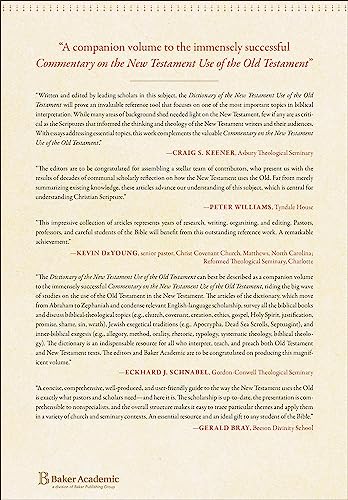 Dictionary of the New Testament Use of the Old Testament,Used