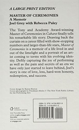 Master Of Ceremonies (Thorndike Biography),Used