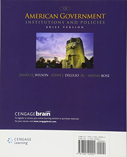 American Government: Institutions and Policies, Brief Version,Used