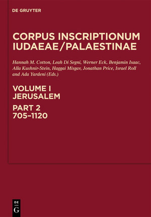 Jerusalem: 7051120 (Corpus Inscriptionum Iudaea / Palaestinae),Used
