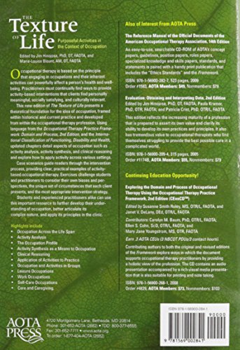 The Texture of Life: Purposeful Activities in the Context of Occupation, 3rd Edition,Used