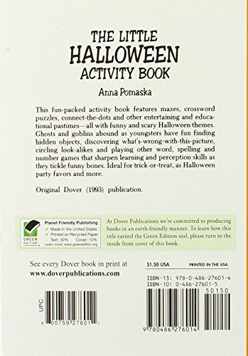 The Little Halloween Activity Book (Dover Little Activity Books),Used