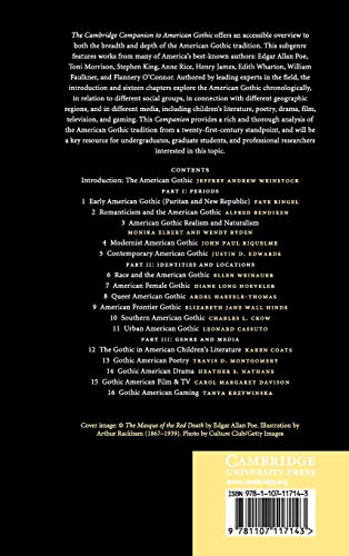 The Cambridge Companion to American Gothic (Cambridge Companions to Literature),Used