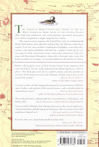 The American Bird Conservancy Guide to the 500 Most Important Bird Areas in the United States: Key Sites for Birds and Birding i,Used