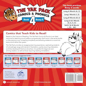 The Yak Pack: Comics & Phonics: Book 4: Learn to read Bossy E words (The Yak Pack Comics Complete Series),Used