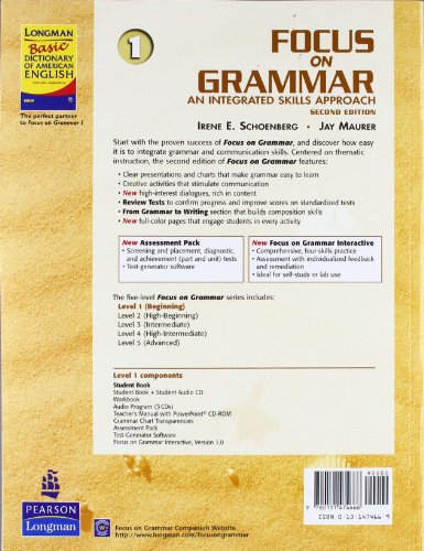 Focus on Grammar 1: Essential English Grammar Workbook for Beginners - Improve Skills and Confidence in Writing and Speaking