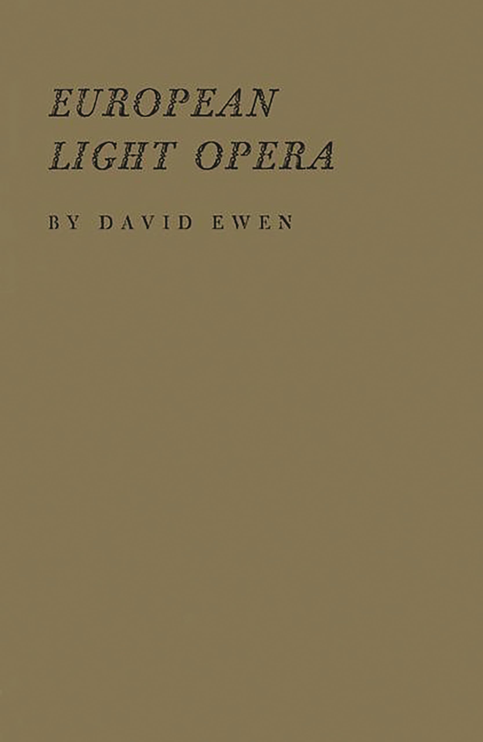 The Book Of European Light Opera,Used