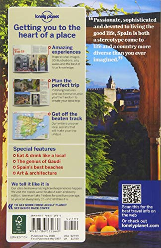 Lonely Planet Spain 12 (Travel Guide),Used