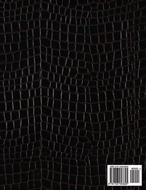 Notebook: Dark Black Alligator Skin Style  Embossed Style Lettering  Softcover  150 Collegeruled Pages  8.5 x 11 size (Leathe,Used