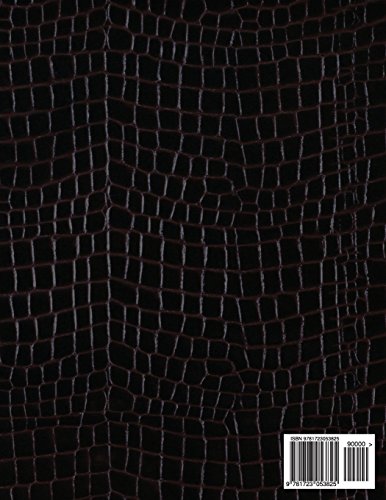 Notebook: Dark Black Alligator Skin Style  Embossed Style Lettering  Softcover  150 Collegeruled Pages  8.5 x 11 size (Leathe,Used