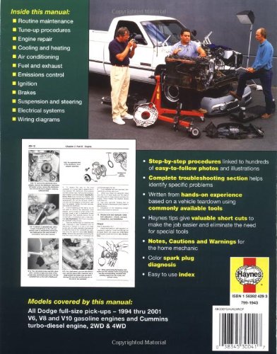 Dodge Pickups, 19942001 (Haynes Repair Manuals)