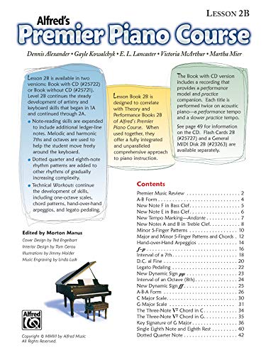 Premier Piano Course Lesson Book, Bk 2B (Premier Piano Course, Bk 2B),Used