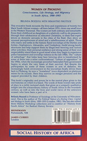 Women of Phokeng: Consciousness, Life Strategy and Migrancy in South Africa, 190083 (Social History of Africa),Used