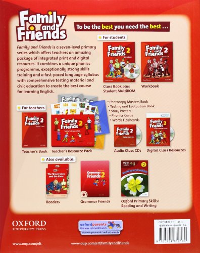 Family and Friends 2: Class Book and MultiROM Pack,Used