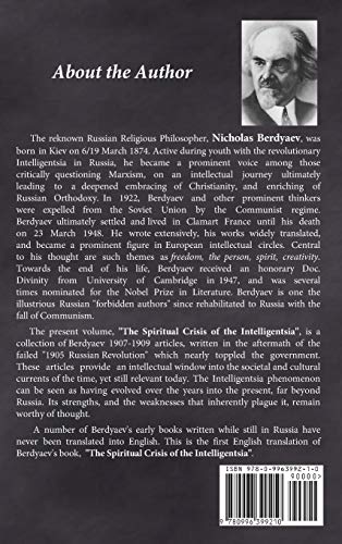 The Spiritual Crisis of the Intelligentsia: Articles on Societal and Religious Psychology (19071909),Used