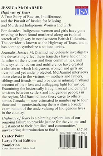 Highway of Tears: A True Story of Racism, Indifference, and the Pursuit of Justice for Missing and Murdered Indigenous Women and,Used