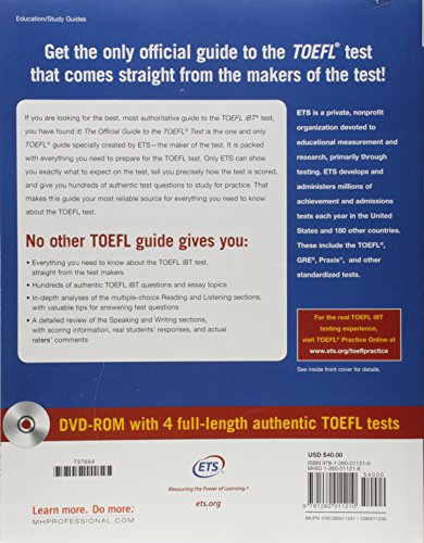 The Official Guide to the TOEFL Test with DVDROM, Fifth Edition,Used