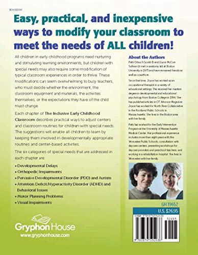 The Inclusive Early Childhood Classroom: Easy Ways To Adapt Learning Centers For All Children,New
