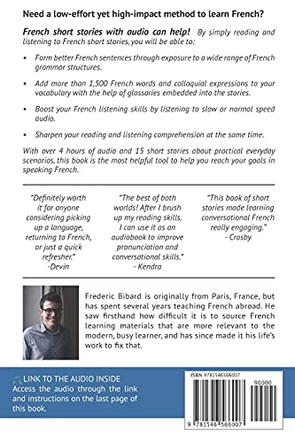 French: Short Stories for Beginners + Audio Download: Improve your reading and listening skills in French (Easy French Beginner ,Used