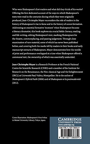 Shakespeare's Early Readers: A Cultural History from 1590 to 1800,Used