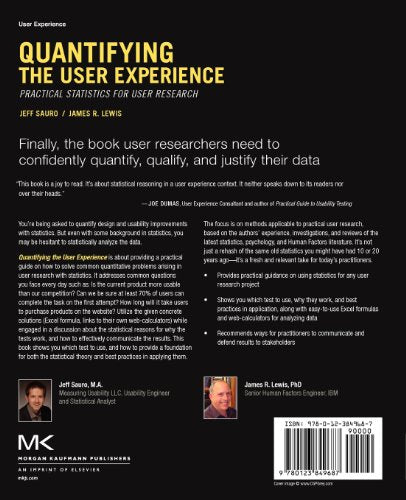 Quantifying The User Experience: Practical Statistics For User Research,New