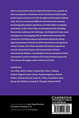 Kant's Critique of Pure Reason: A Critical Guide (Cambridge Critical Guides),Used