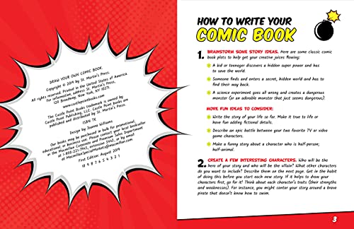Draw Your Own Comic Book: ActionReady Comic Pages, KidFriendly Instructions, and Colorful Stickers to Bring Your Amazing Story,Used