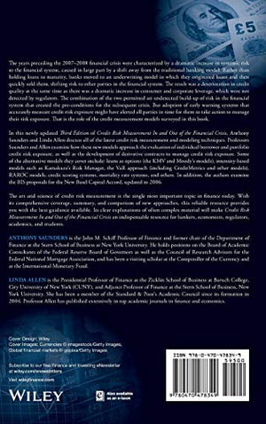 Credit Risk Management In and Out of the Financial Crisis: New Approaches to Value at Risk and Other Paradigms,Used