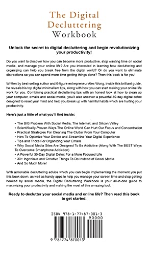 The Digital Decluttering Workbook: How to Succeed with Digital Minimalism, Defeat Smartphone Addiction, Detox Social Media, and ,Used