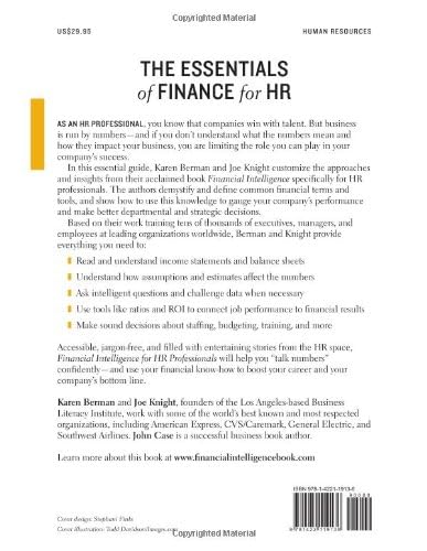 Financial Intelligence for HR Professionals: What You Really Need to Know About the Numbers,Used