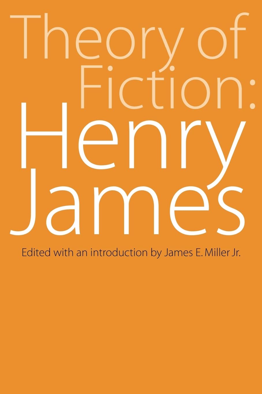 Theory Of Fiction: Henry James (Bison Book),Used