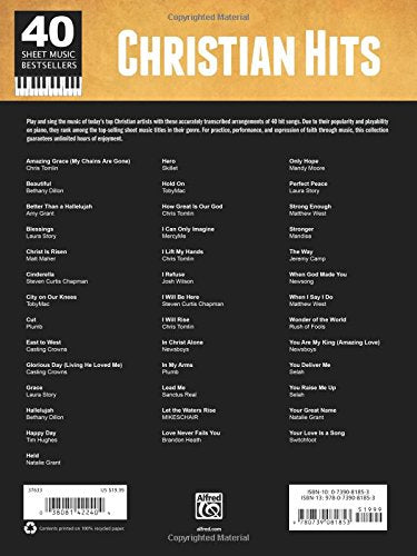 40 Sheet Music Bestsellers  Christian Hits: Piano/Vocal/Guitar,New