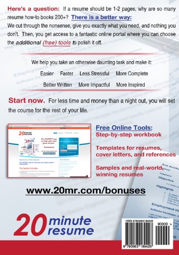 20 Minute Resume: Finish your resume BEFORE your next coffee break!,Used