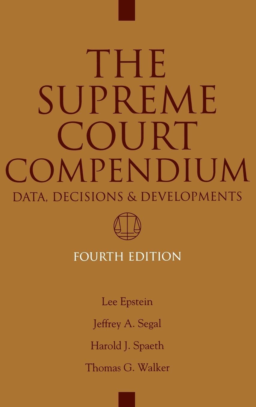 Supreme Court Compendium (Supreme Court Compendium: Data, Decisions, & Developments),Used