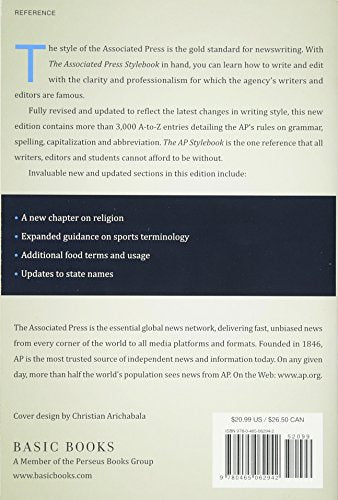 Associated Press Stylebook 2015 And Briefing On Media Law-used