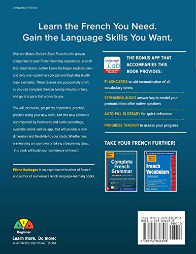 Practice Makes Perfect: Basic French, Premium Second Edition,New