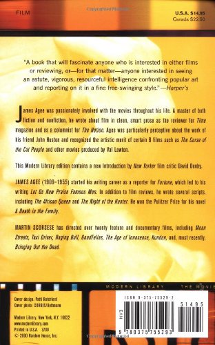 Agee on Film: Criticism and Comment on the Movies (Modern Library the Movies),Used