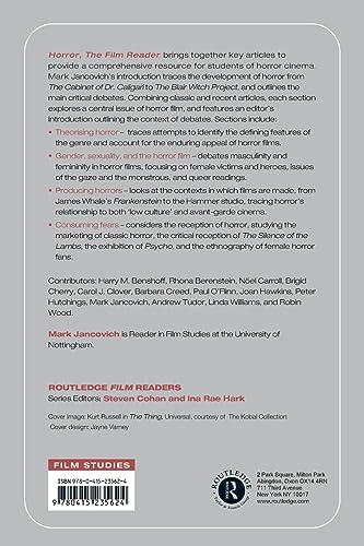 Horror the Film Reader (In Focus: Routledge Film Readers),Used