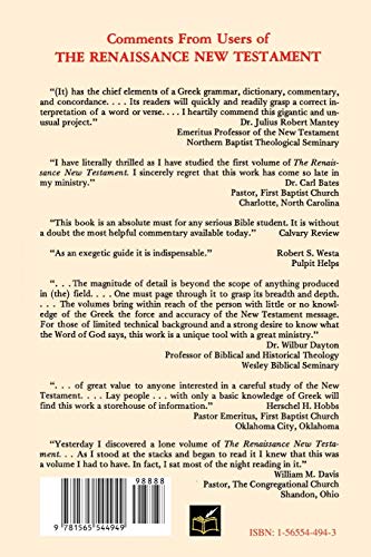 The Renaissance New Testament, Vol. 18,Used