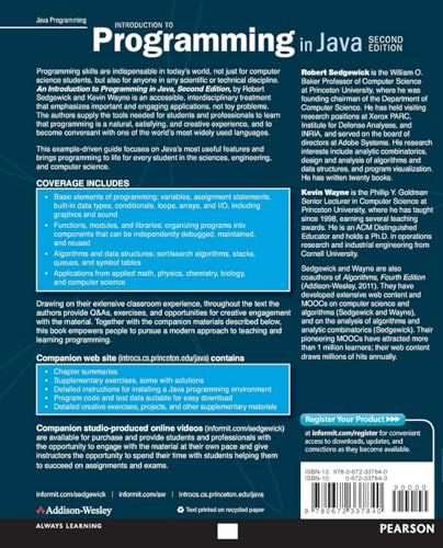 Introduction To Programming In Java: An Interdisciplinary Approach,New
