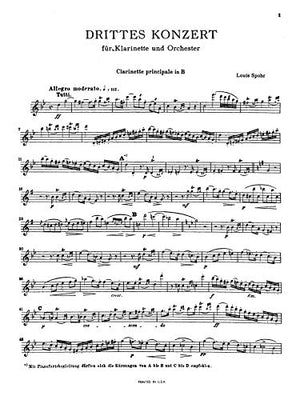 Clarinet Concerto No. 3: Part(s) (Kalmus Edition),Used