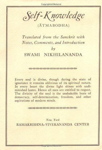 Selfknowledge: Atmabodha,New