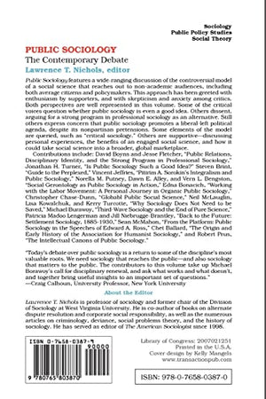 Public Sociology: The Contemporary Debate,Used