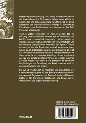 Anreizsysteme fr die betriebliche Forschung und Entwicklung (Beitrge zur betriebswirtschaftlichen Forschung, 113) (German Editio,Used
