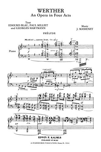 Werther: French, English Language Edition, Vocal Score (Kalmus Edition) (French Edition),Used