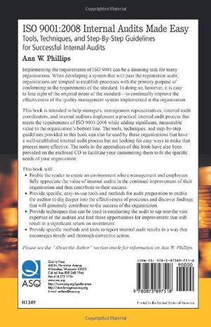 ISO 9001:2008 Internal Audits Made Easy: Tools, Techniques, and StepByStep Guidelines for Successful Internal Audits, Third Ed,Used