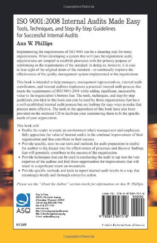ISO 9001:2008 Internal Audits Made Easy: Tools, Techniques, and StepByStep Guidelines for Successful Internal Audits, Third Ed,Used