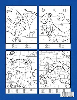 Dinosaur Color By Numbers: Coloring Book for Kids Ages 48,Used